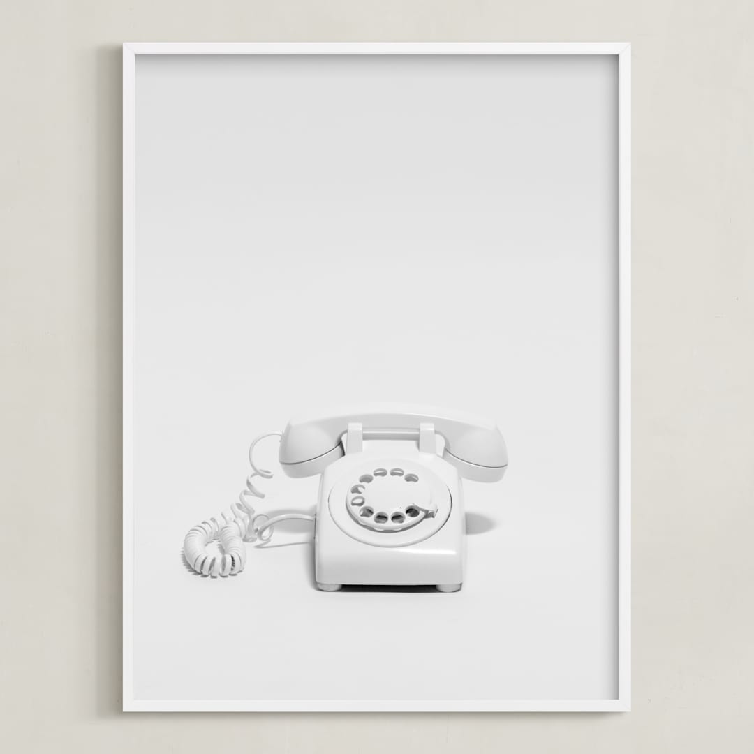 "Telephone" - Art Print in Pearl by Cristiane - Framed