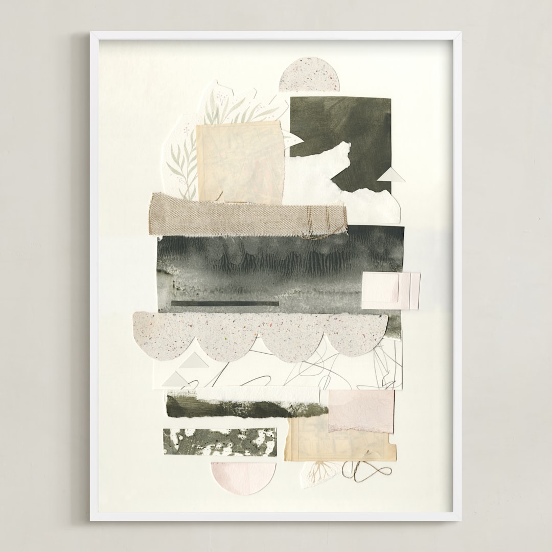 "Reflected" - Art Print in Beige by Lorent and Leif - Framed