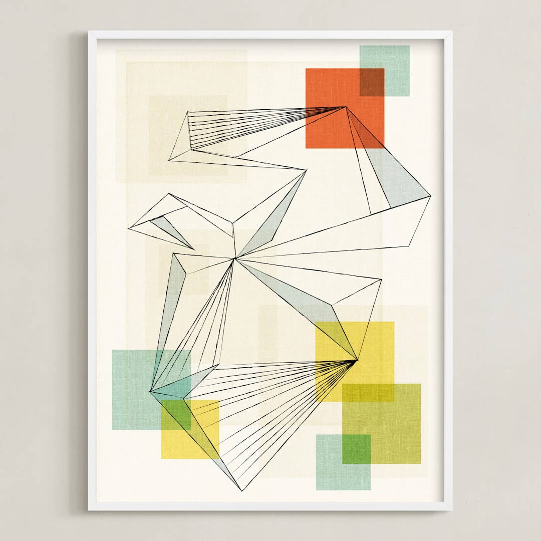 "We are all connected" - Art Print in Muted Multi by Jennifer Morehead - Framed