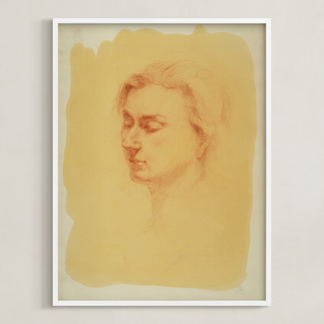"Day Dream" - Art Print in Terra Cotta by Stephanie Chang - Framed