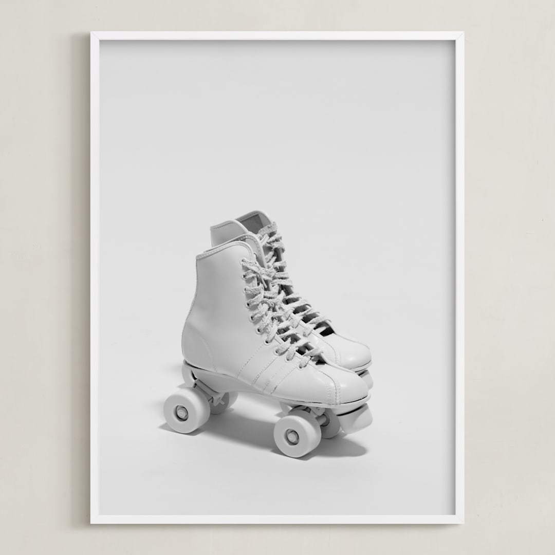 "Roller Skates " - Art Print in Powder by Cristiane - Framed