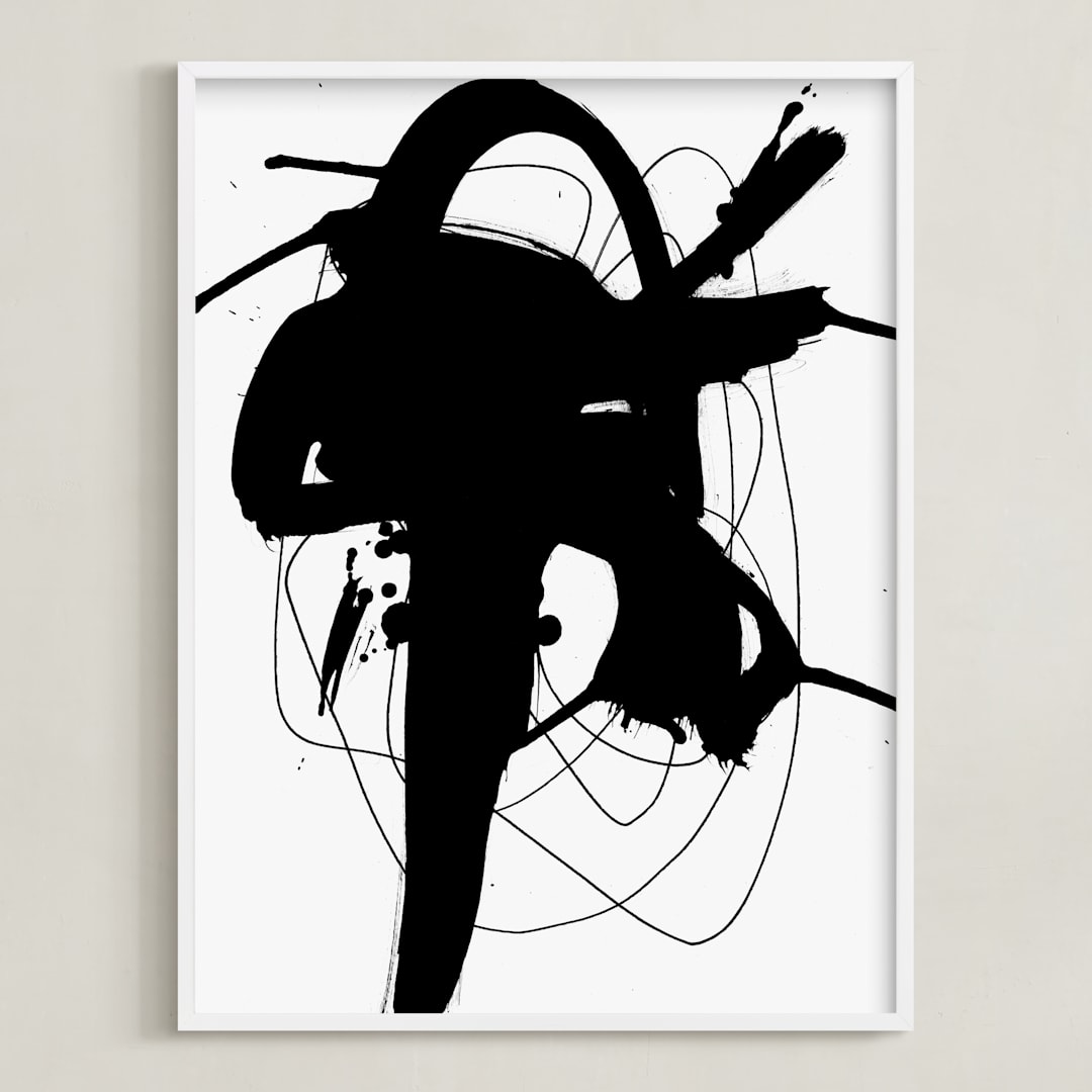 "synapse" - Art Print in Black and White by Ilana Greenberg - Framed