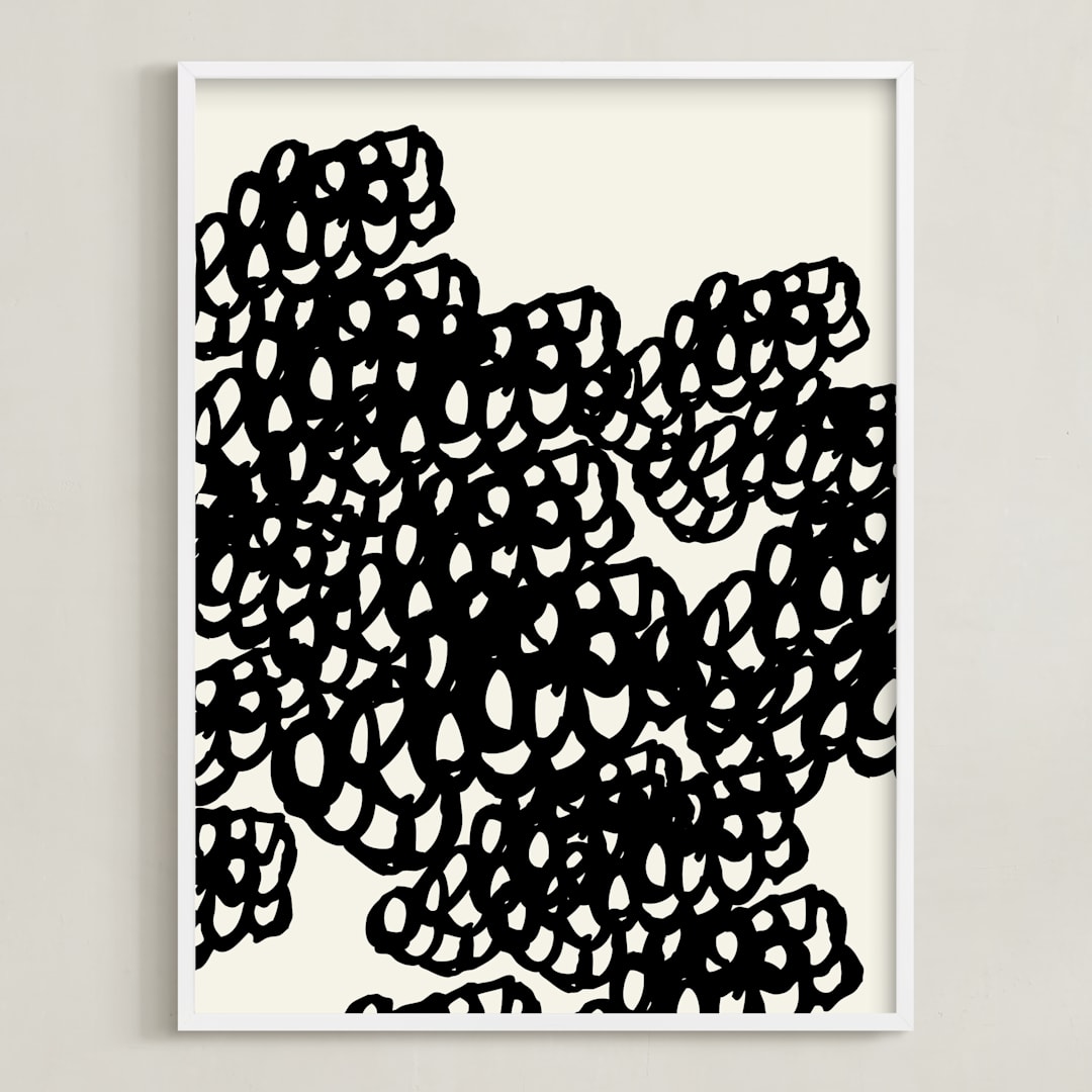 "Black Sheep" - Art Print in Noir by rose lindo - Framed