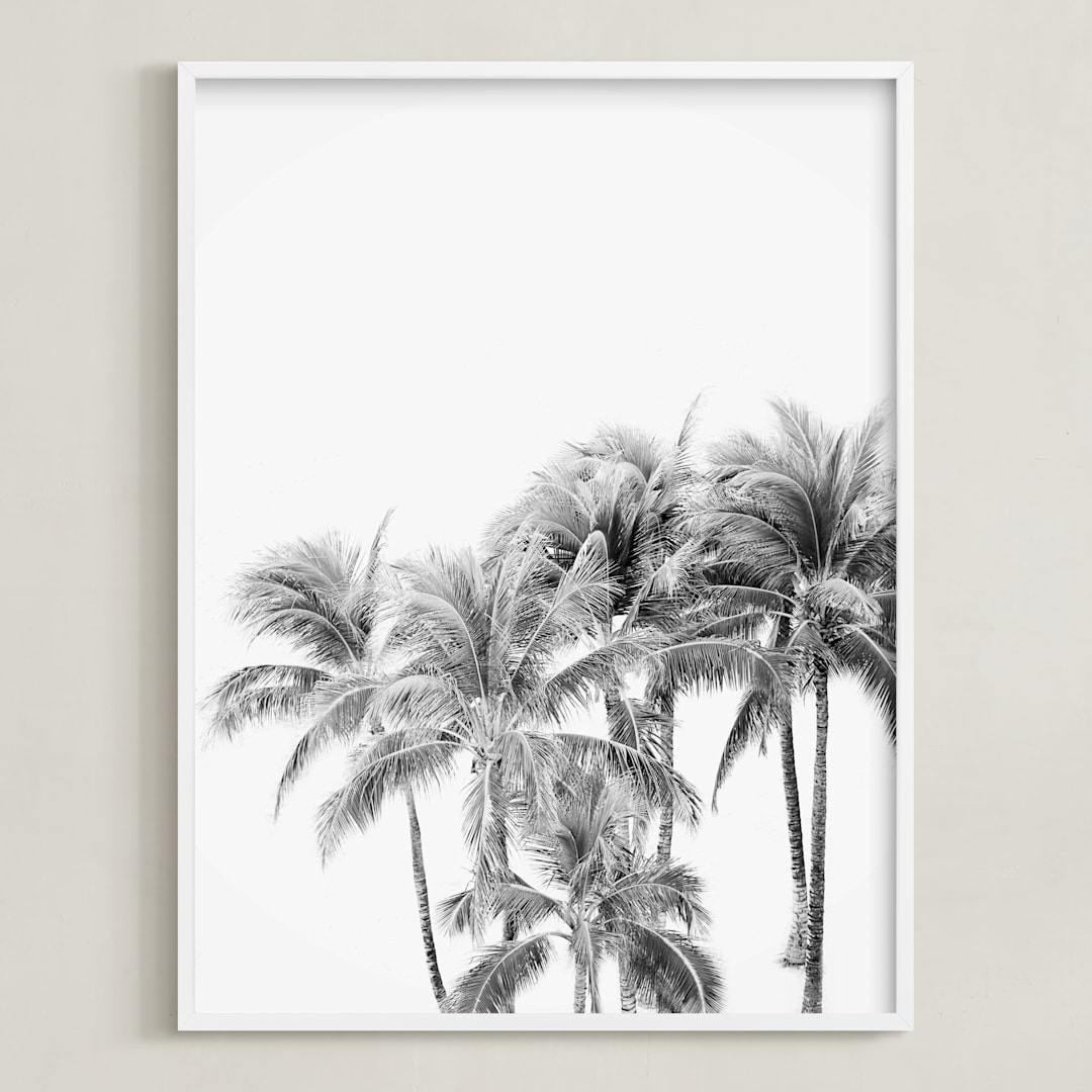 "Vacation Mode" - Art Print in White by Irene Suchocki - Framed