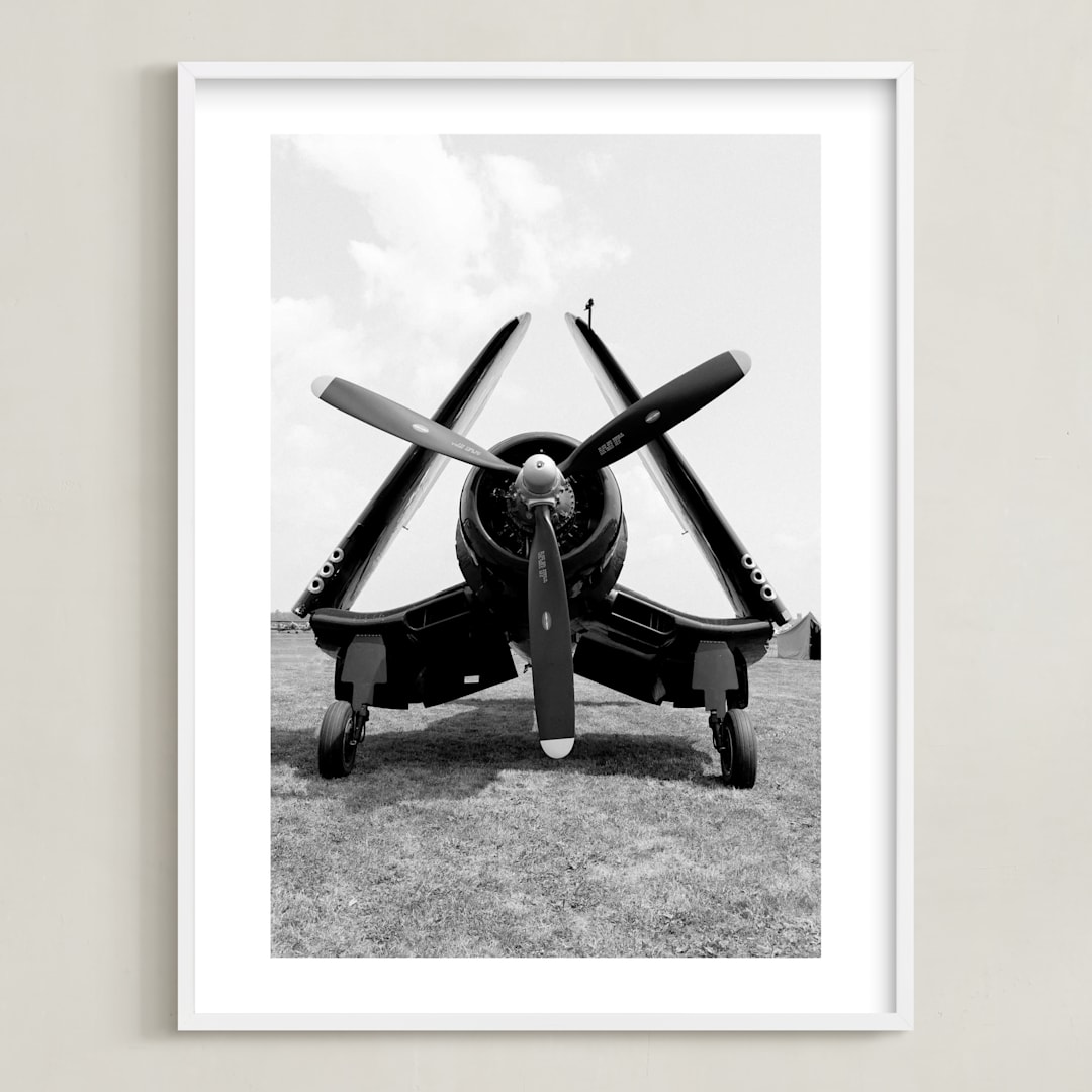 "Sky Bird ~ 4" - Art Print in Black by Janet Cruz - Framed