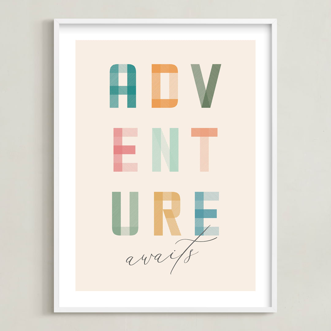 "Adventure Lies Ahead" - Art Print in Paper by Brandy Folse - Framed