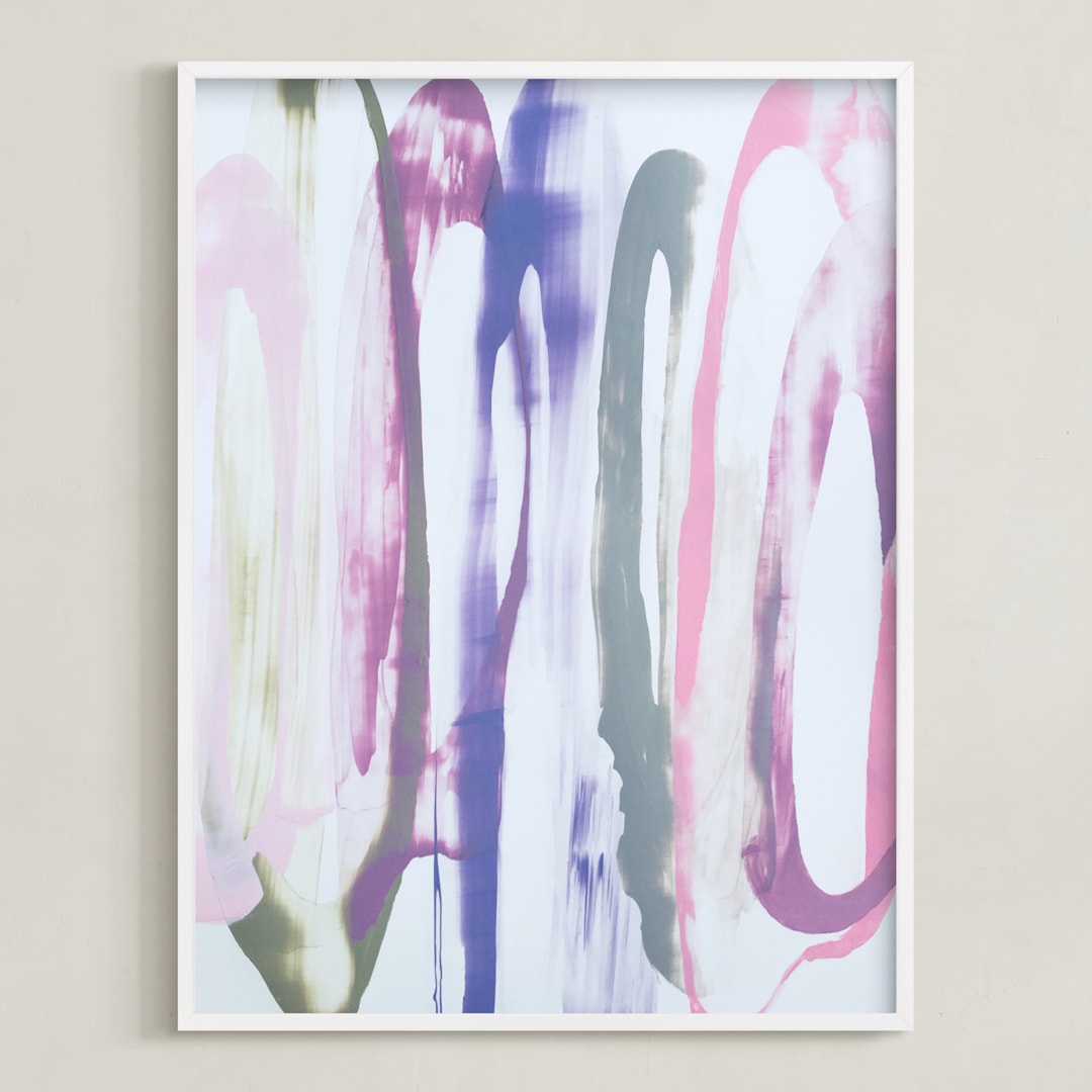 "Phenom" - Art Print in Blue by Misty Hughes - Framed