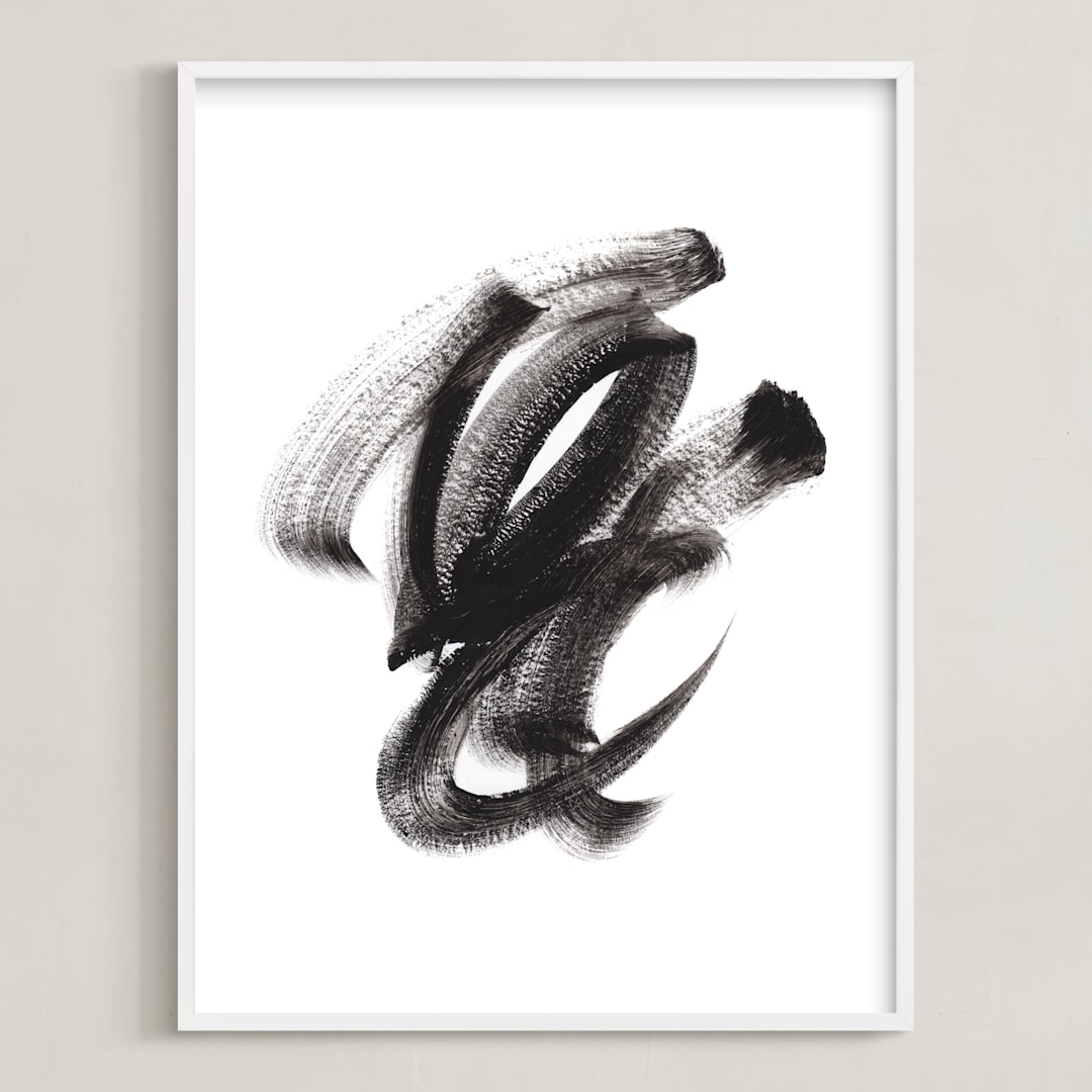 "Faraday" - Art Print in Black by Misty Hughes - Framed