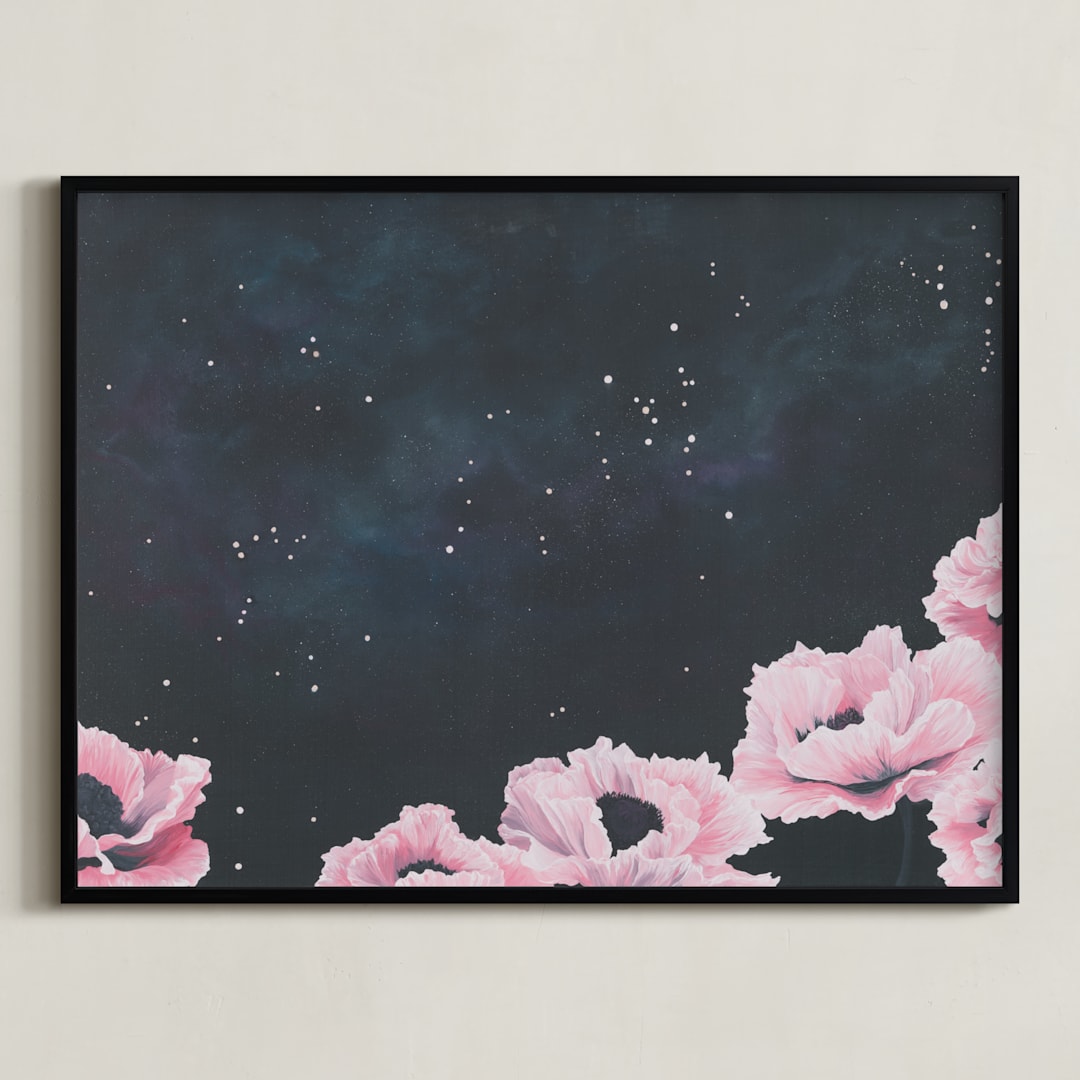"Awakening" - Art Print in Blush by Emily Magone - Framed