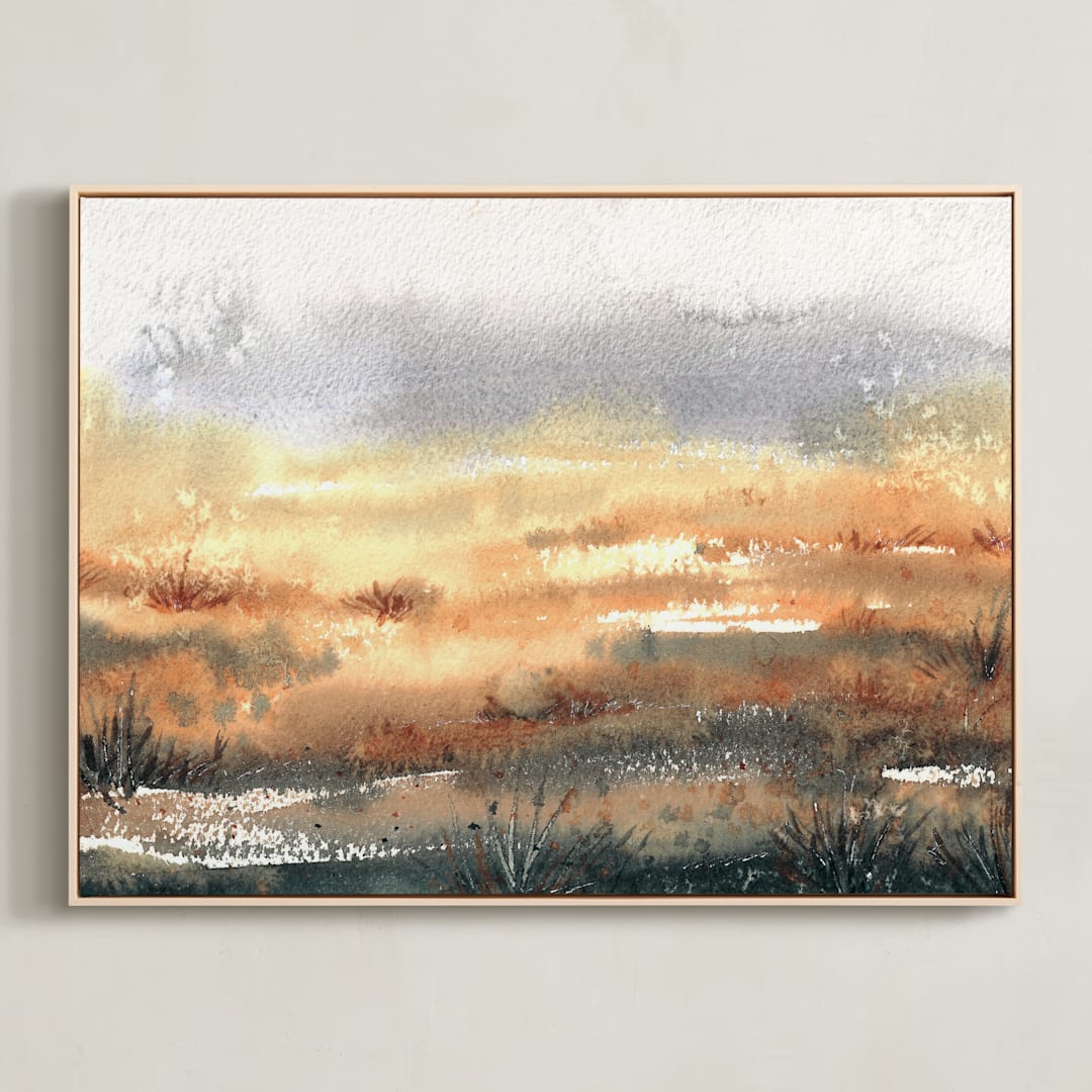"Dance to Your Own Intuition" - Art Print in Earthy Brown by Samantha Tang - Framed Canvas