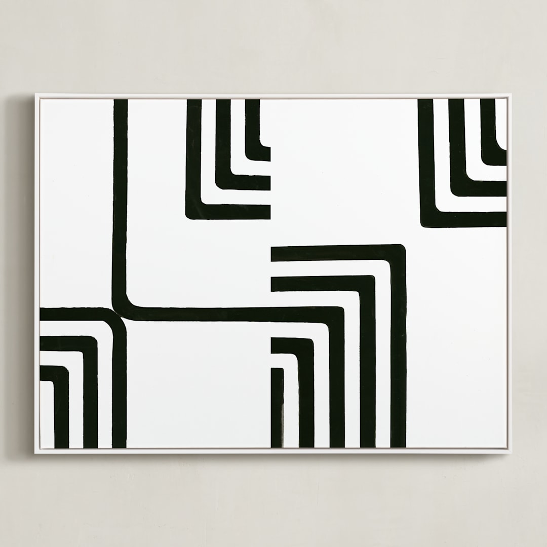 "Edges" - Art Print in Onyx by Bethania Lima - Framed Canvas