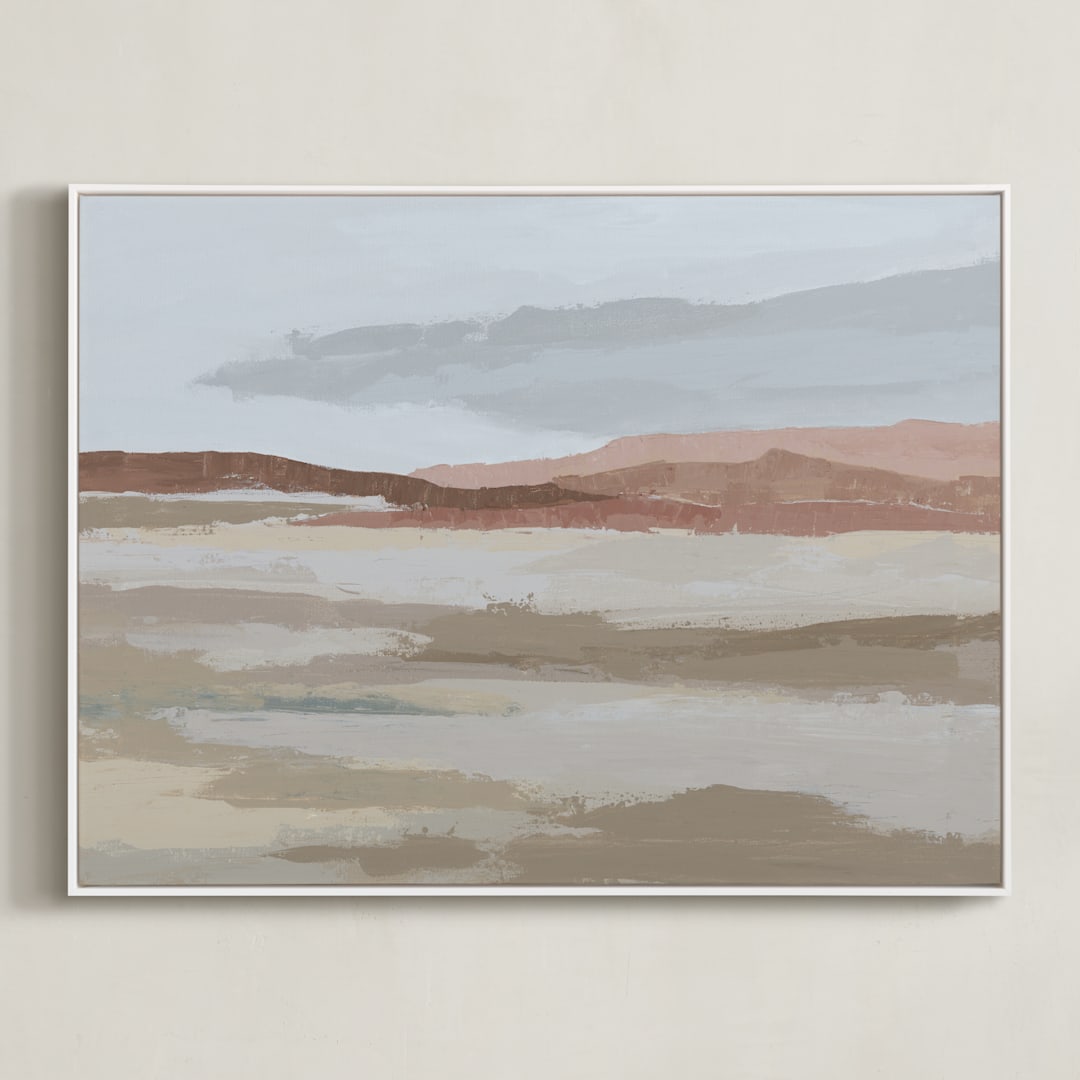"Blushing Expanse" - Art Print in Expanse by Kati Ramer - Framed Canvas