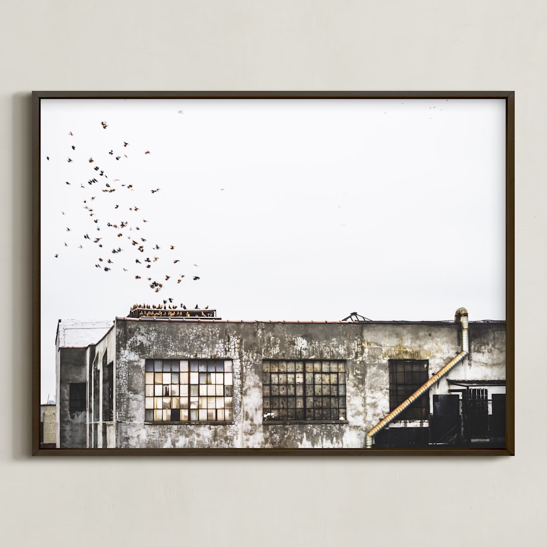 "Brooklyn" - Art Print in Winter White by Kaitlin Rebesco - Framed