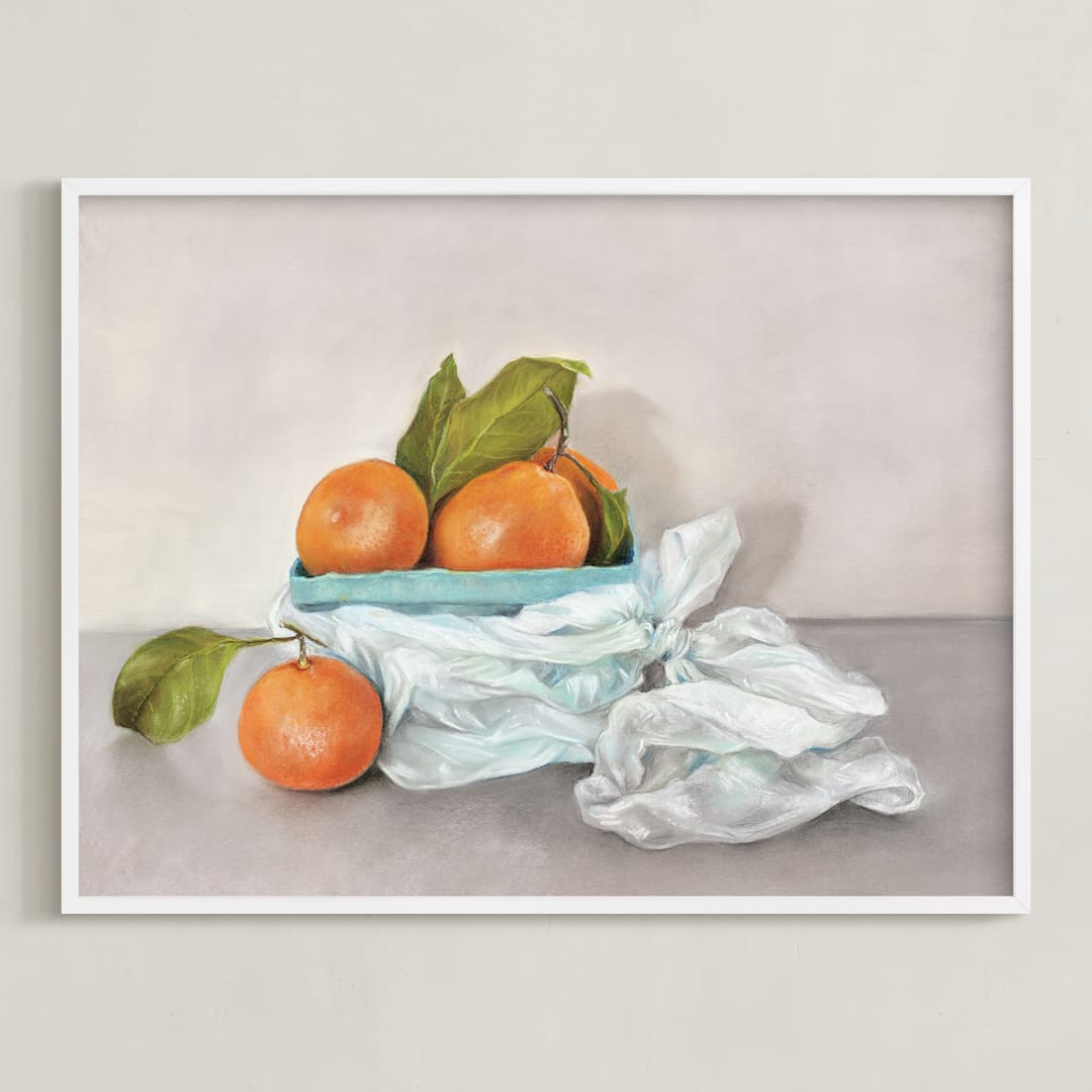 "Clementines " - Art Print in Orange by Lorent and Leif - Framed