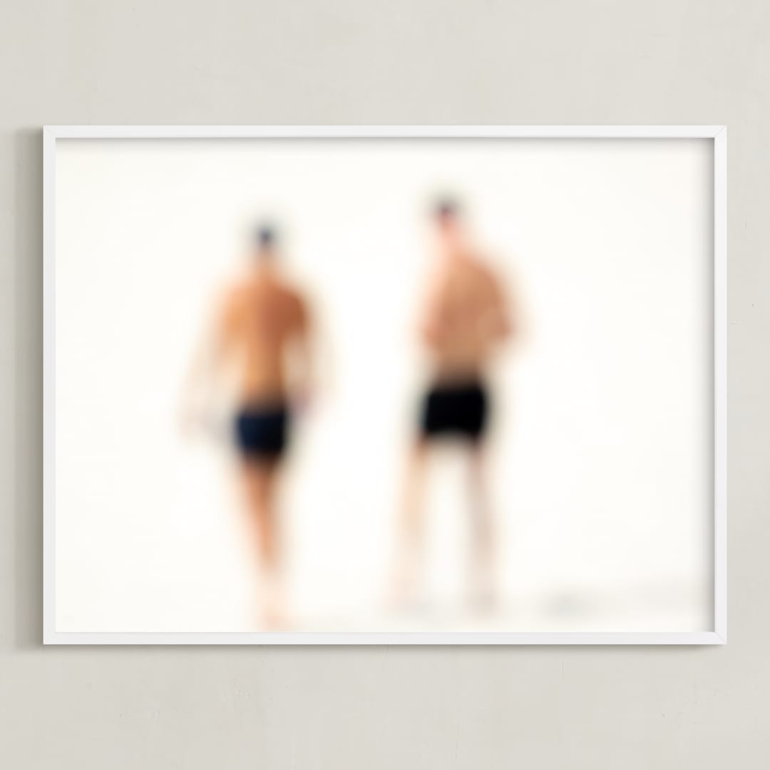 "Seaside #21" - Art Print in Summer tan by Tal Paz-Fridman - Framed