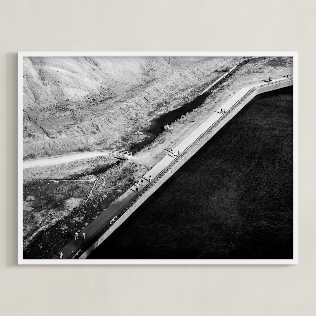 "Study of negative #3" - Art Print in pitch black by Van Tsao - Framed