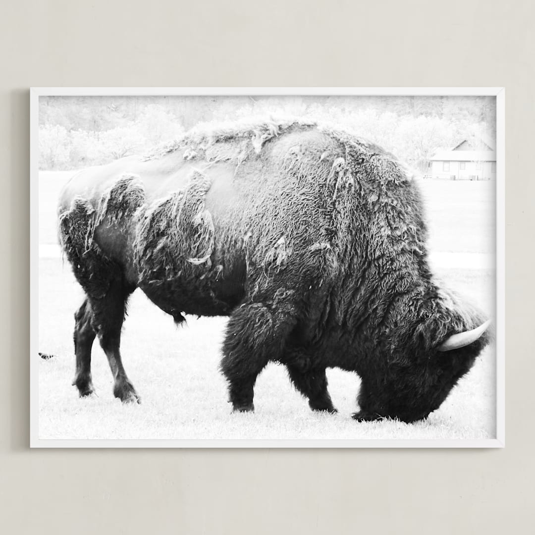 "Living Remnants of the Not-So-Distant Past" - Art Print in Black and White by Shannon Dunlap - Framed