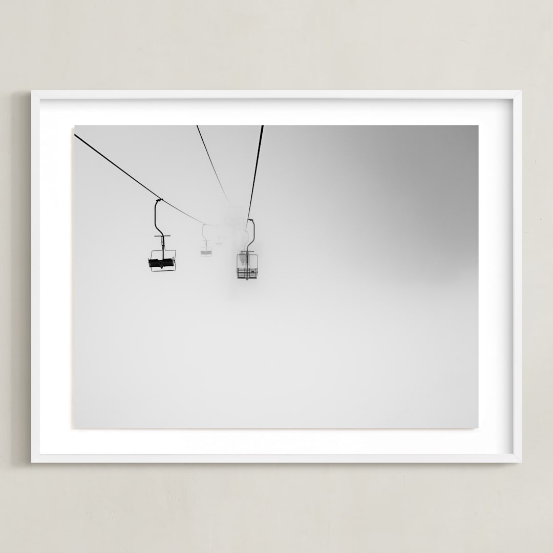 "through the fog" - Art Print in grey fog by Massimiliano Massimo Borelli - Framed