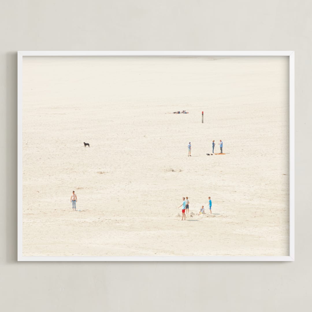 "Fullness - II" - Art Print in Sand Cream by Alexandra Feo - Framed