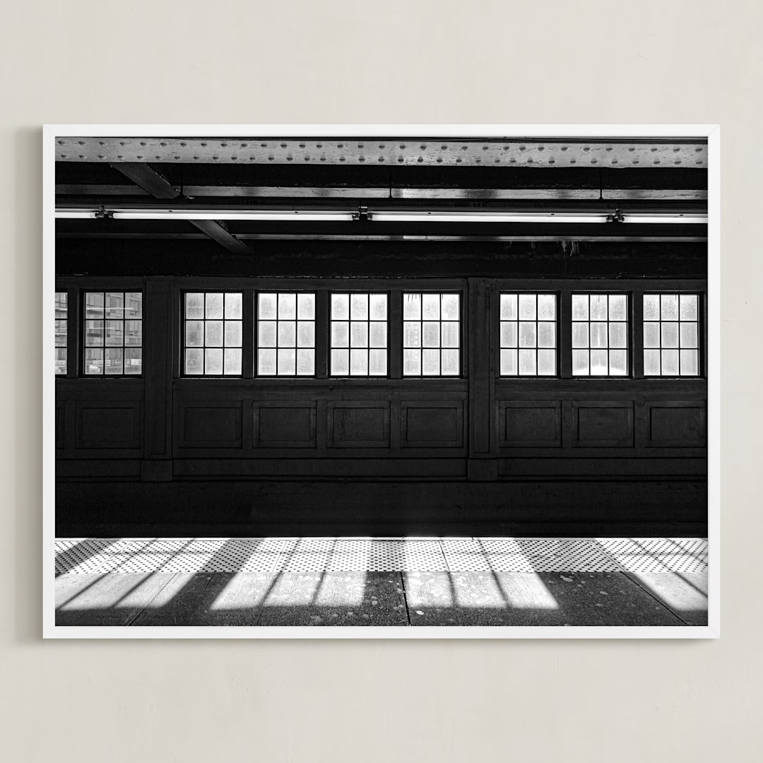 "Light at the end of tunnel #1" - Art Print in nor black by Van Tsao - Framed