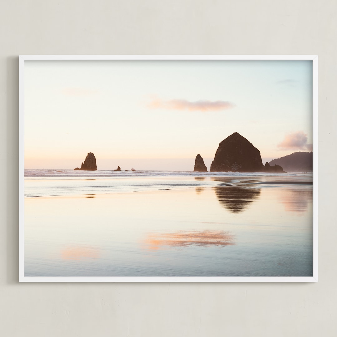 "Cannon Beach No. 1" - Art Print in Color by Kamala Nahas - Framed