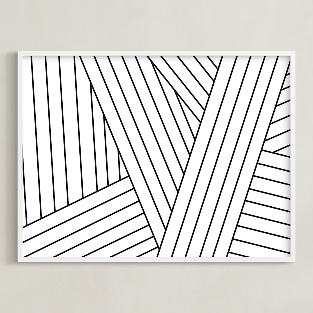 "Tension (Landscape)" - Art Print in Black and White by Jaime Derringer - Framed