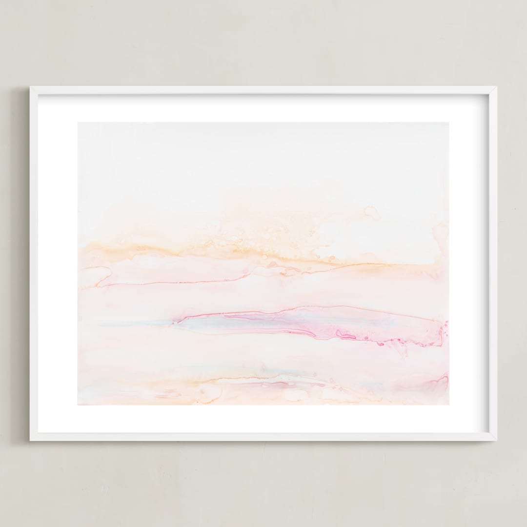 "Eventide" - Art Print in White by Itsy Belle Studio - Framed