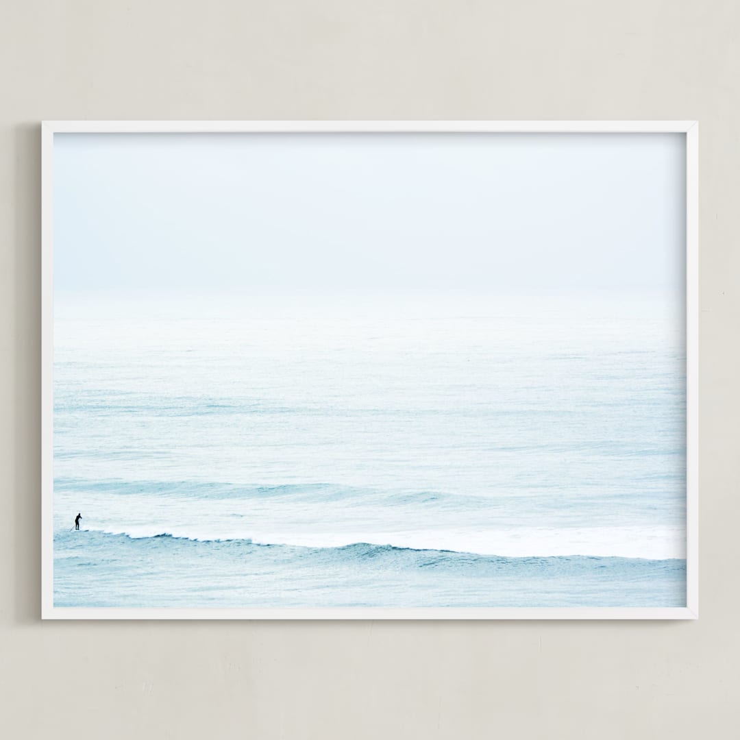 "Winter Surfing III" - Art Print in Winter Surfing III by Tal Paz-Fridman - Framed