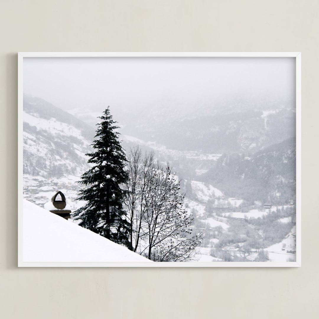 "winter in monochrome" - Art Print in black and white by lulu and isabelle - Framed