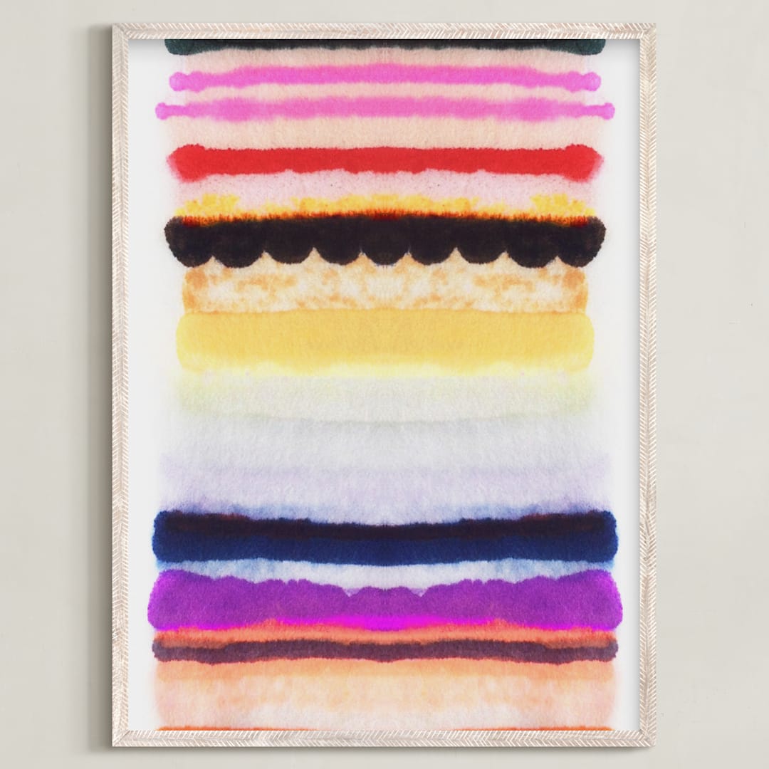 "Behind The Veil 2" - Art Print in Vibrant Cherry by HAPI ART - Framed