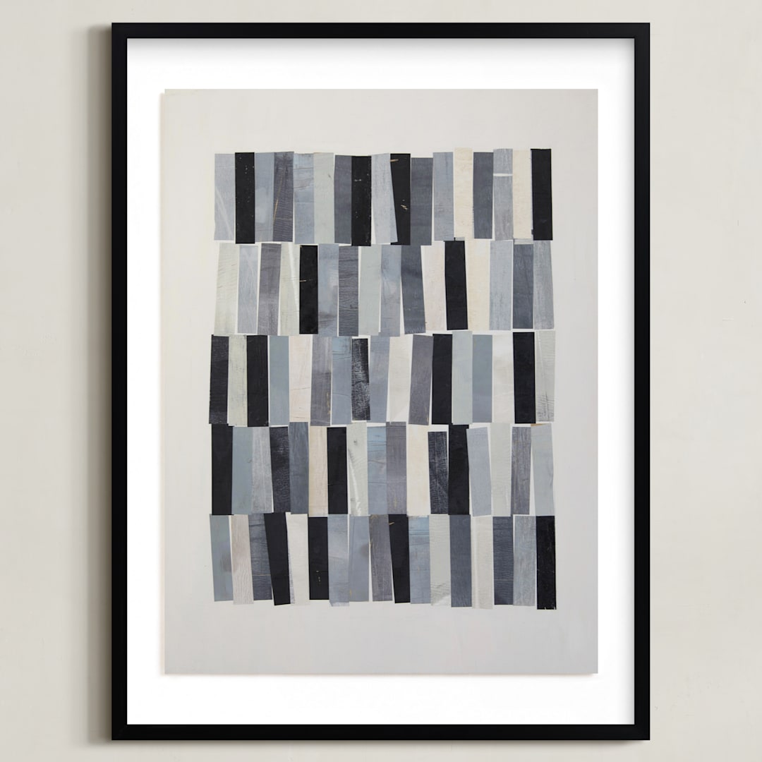 "tonality III" - Art Print in Slate by Sara Hicks Malone - Framed