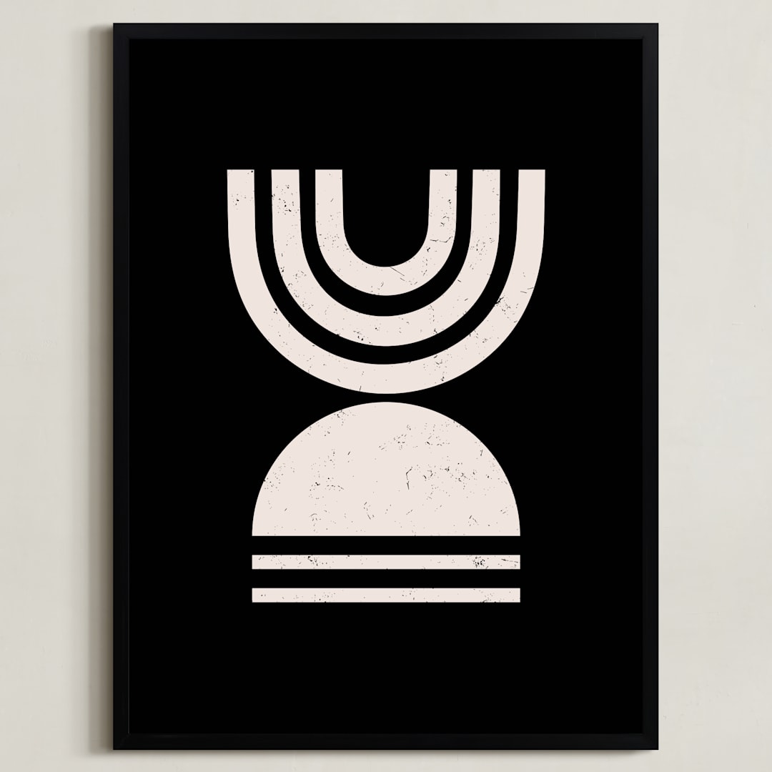 "Rituals II" - Art Print in Obsidian by Iveta Angelova - Framed