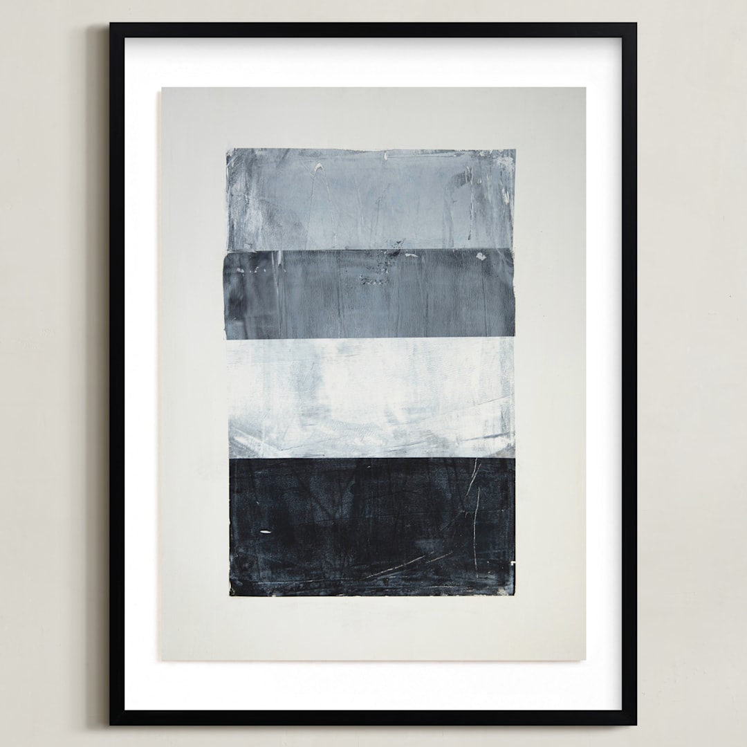 "tonality II" - Art Print in Slate by Sara Hicks Malone - Framed