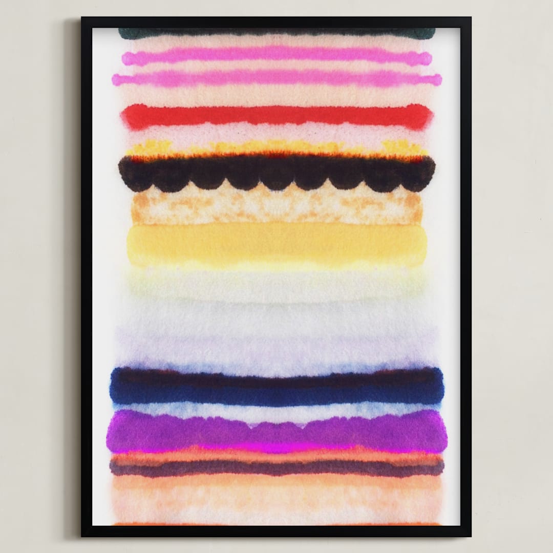 "Behind The Veil 2" - Art Print in Vibrant Cherry by HAPI ART - Framed