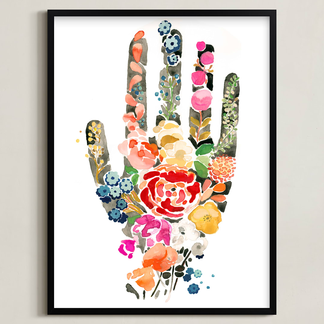 "Healer" - Art Print in Scarlet by Betty Hatchett - Framed