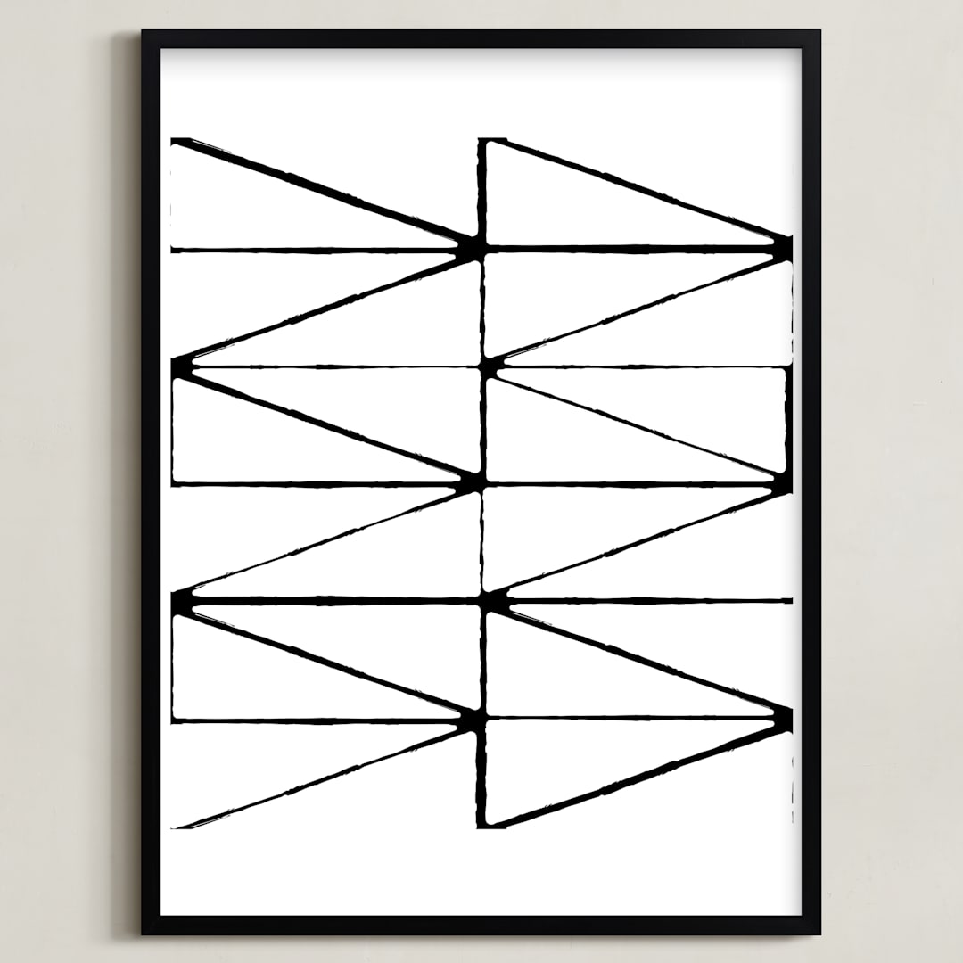 "visionary 2" - Art Print in deep black by trbdesign - Framed