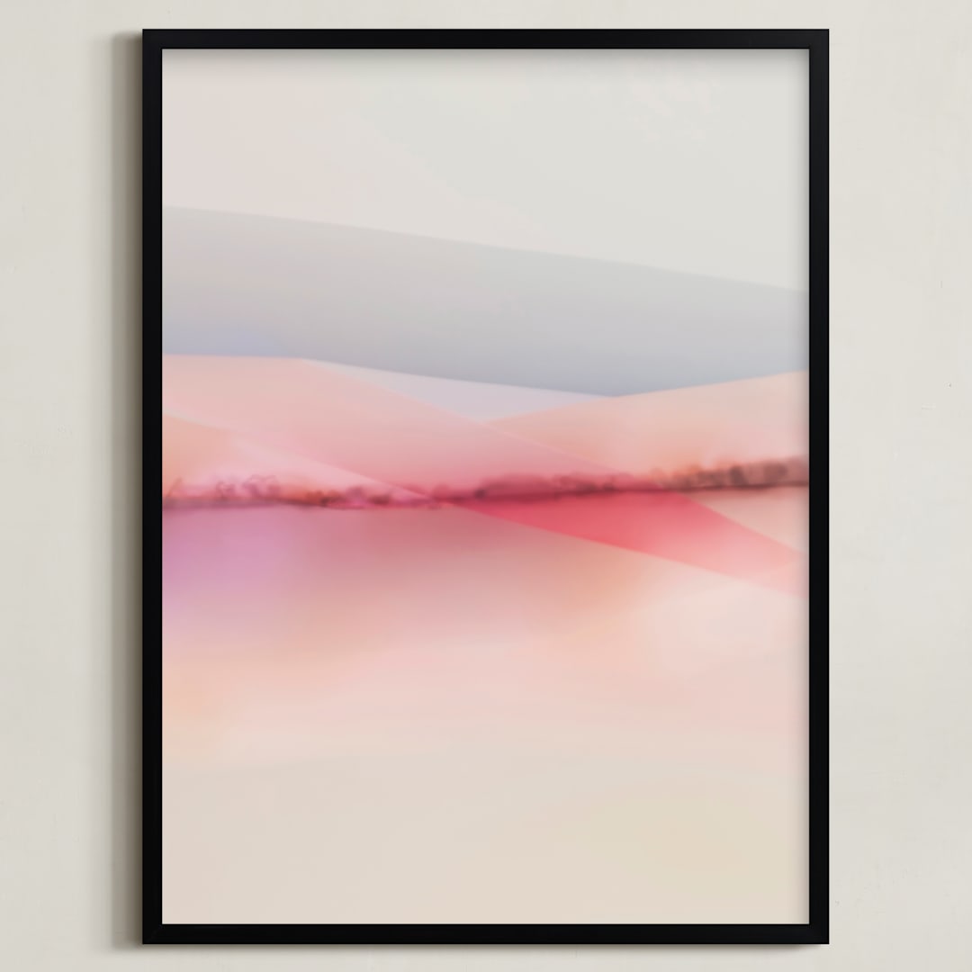 "Sailors Delight" - Art Print in Pink Skies by Karen Kardatzke - Framed