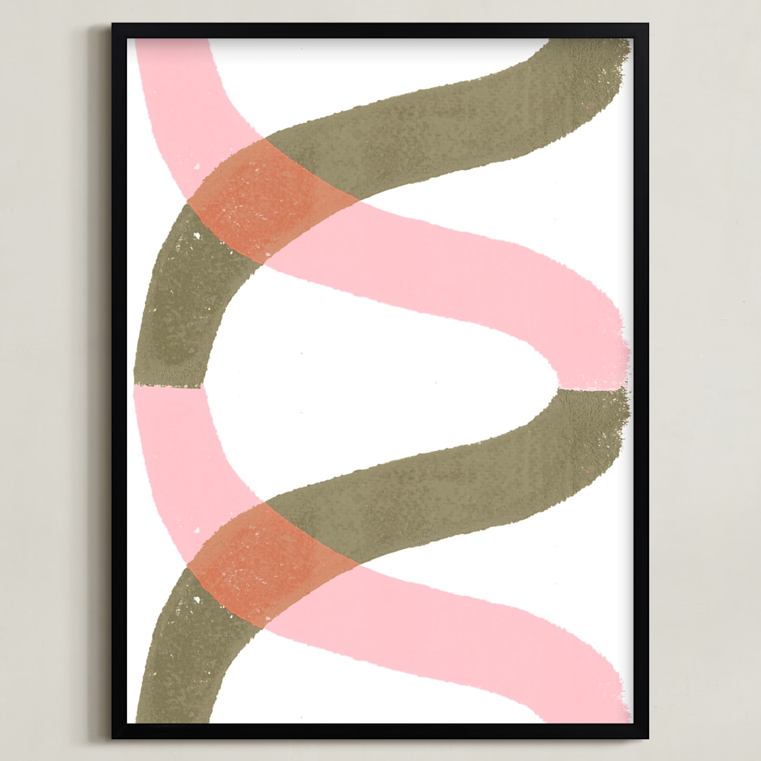 "Linked" - Art Print in Tutti Frutti by Bethania Lima - Framed