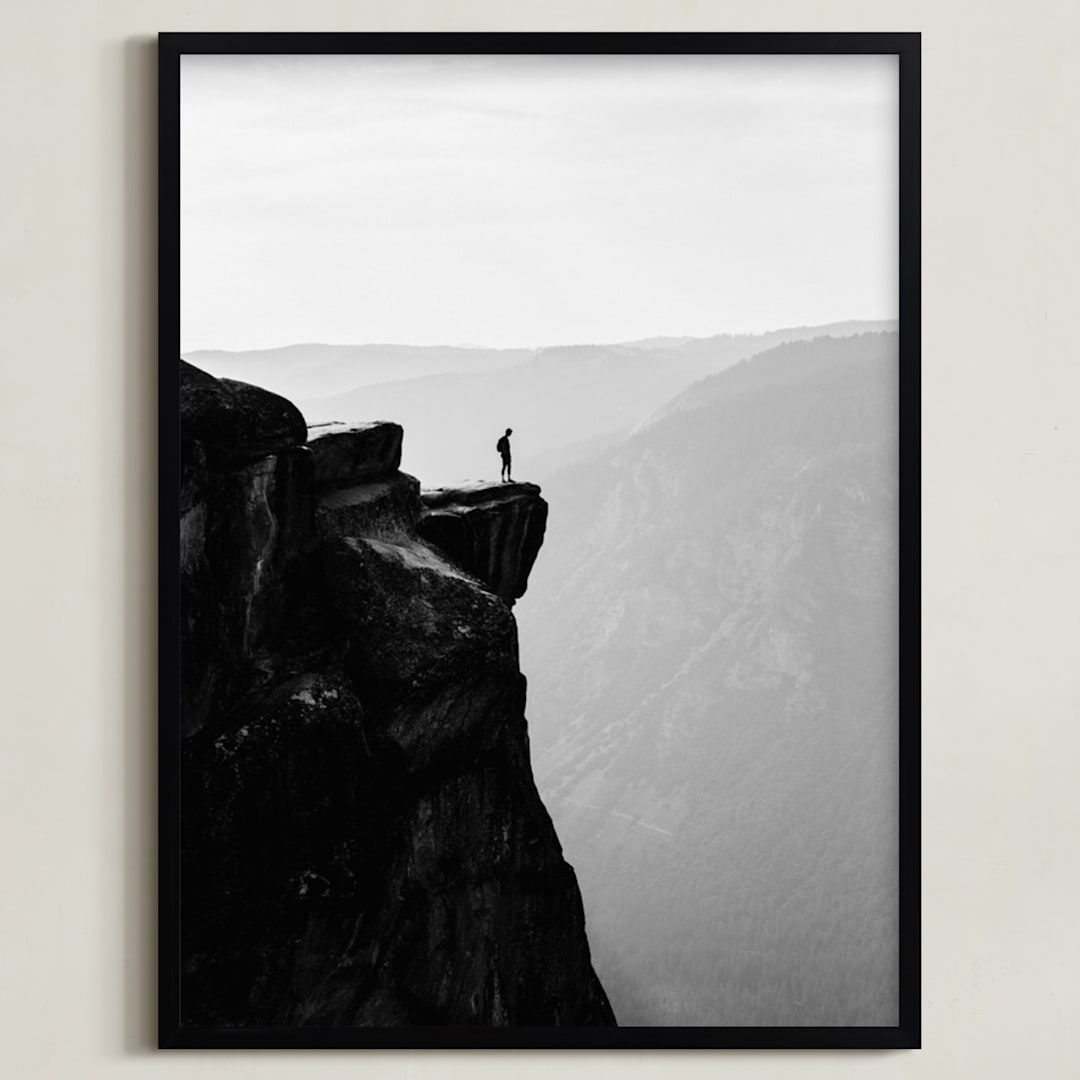 "How Small We Are" - Art Print in Deep Black by Christian Florin - Framed