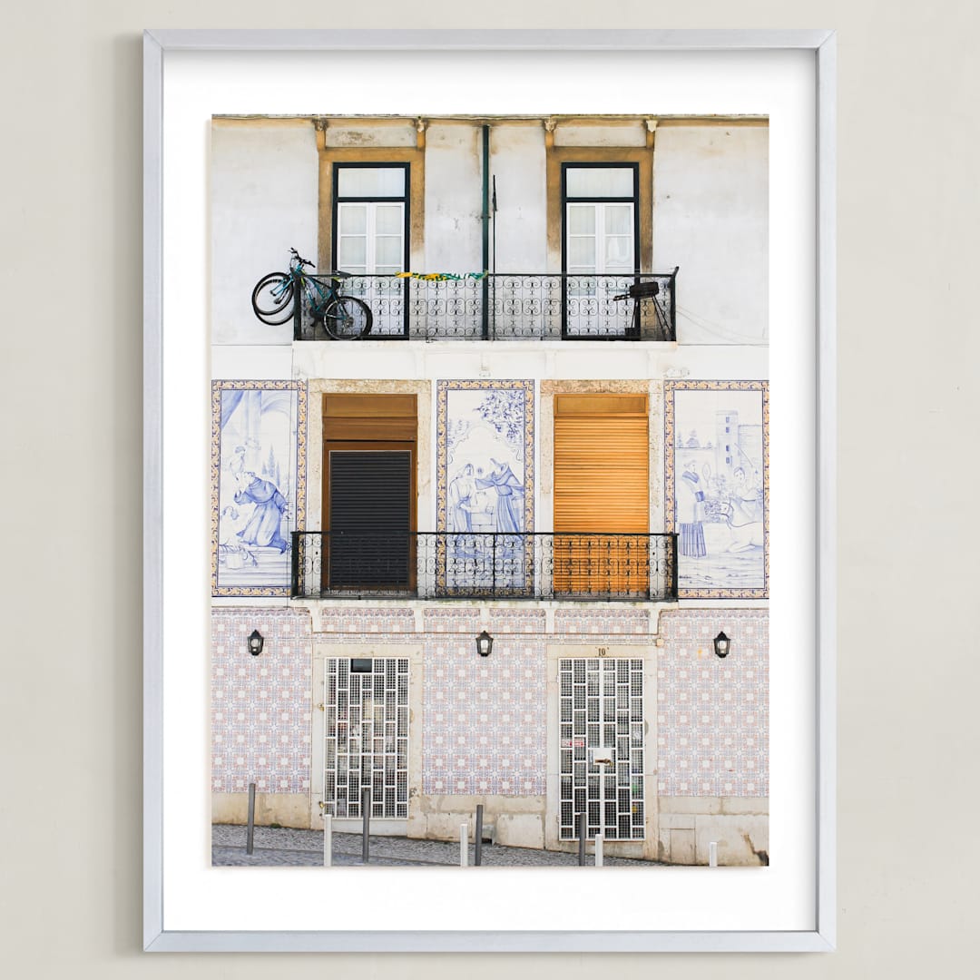"Tiles of Portugal" - Art Print in Portuguese Tile by Annie Montgomery - Framed