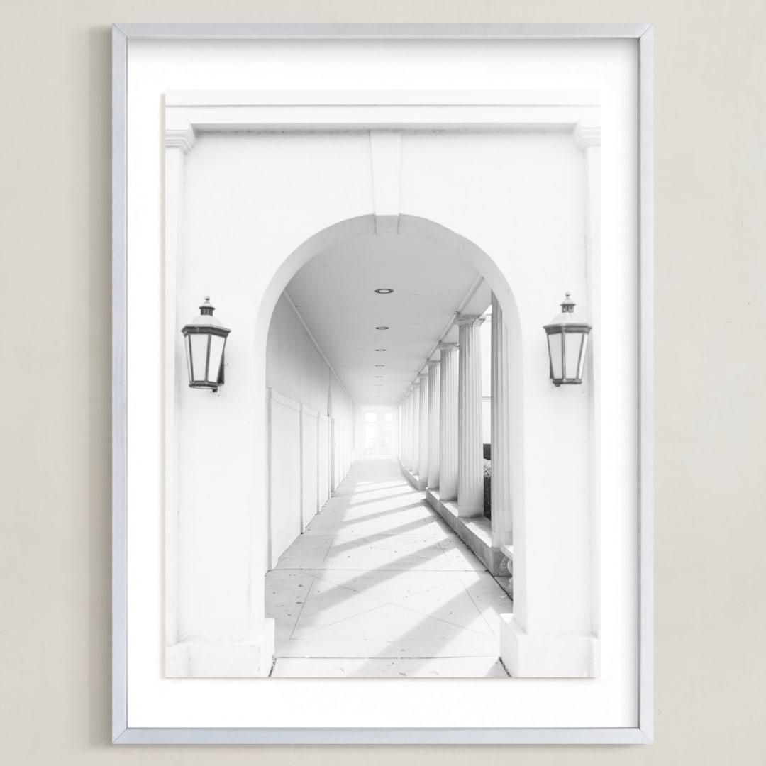 "Arches" - Art Print in Column White by Ilze Lucero - Framed