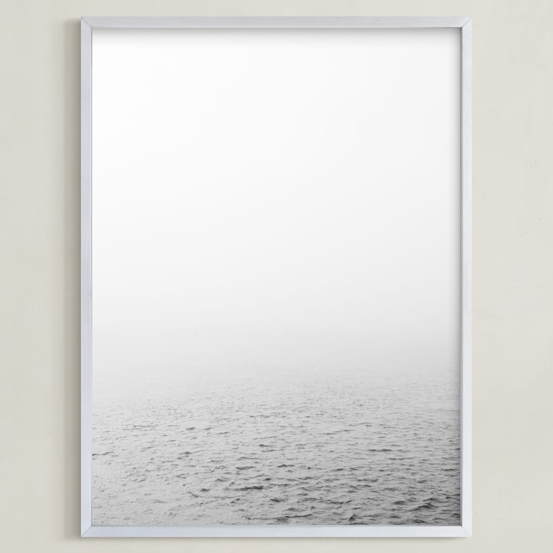 "Breathe" - Art Print in Fog Grey by Emily Denis - Framed