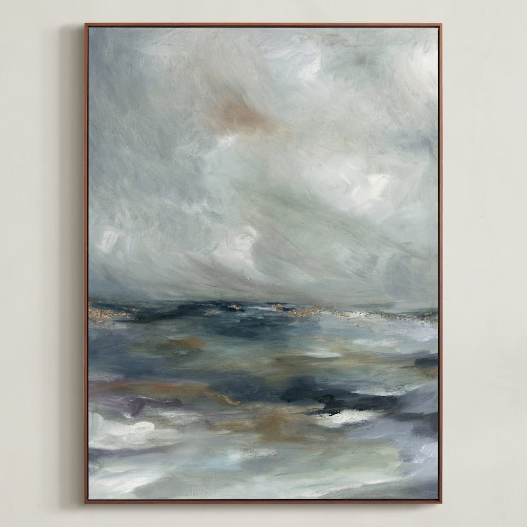 "Le éclat 1" - Art Print in Cloud Blue by Nicoletta Savod - Framed Canvas