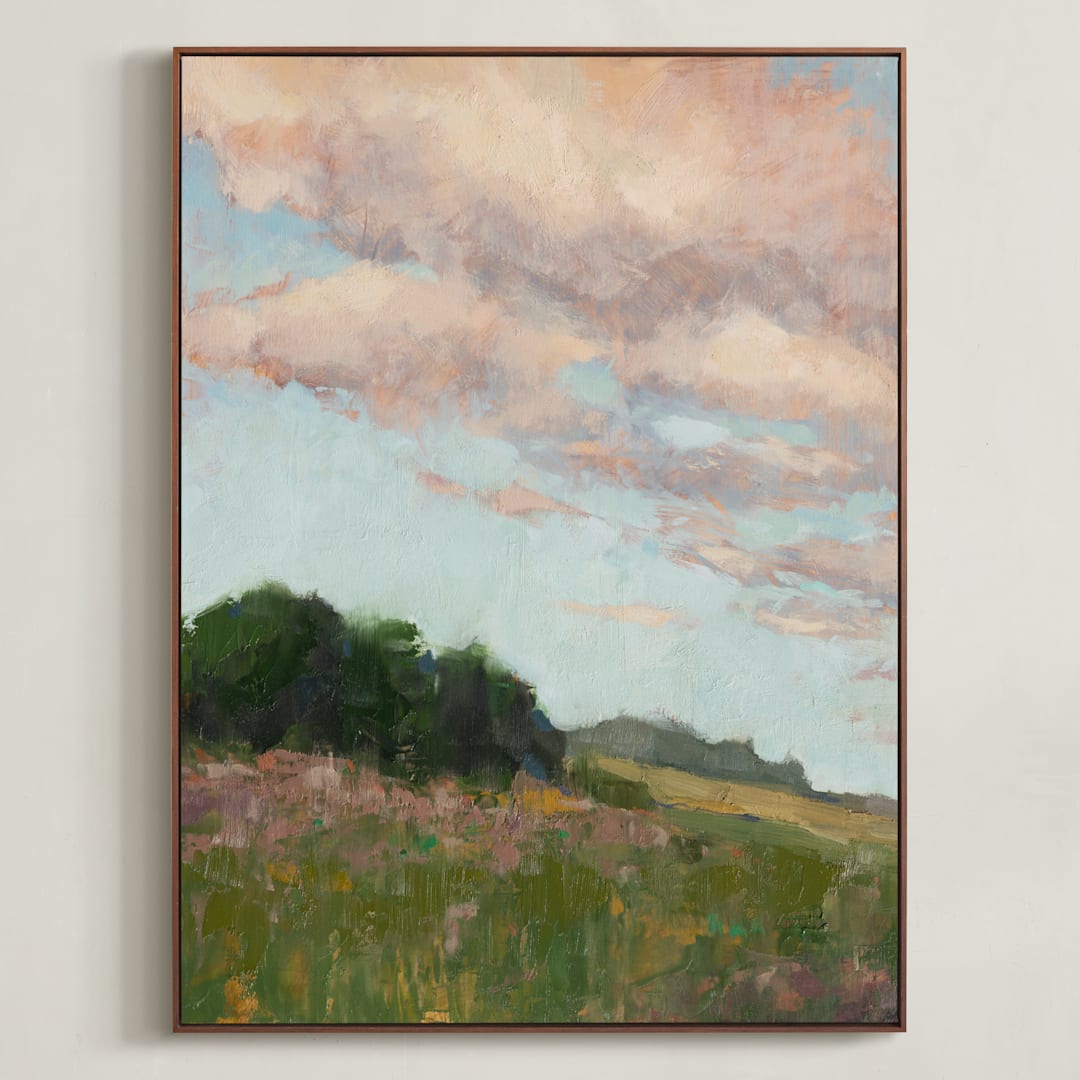 "Panorama 1" - Art Print in Olive by Wendy Keller - Framed Canvas