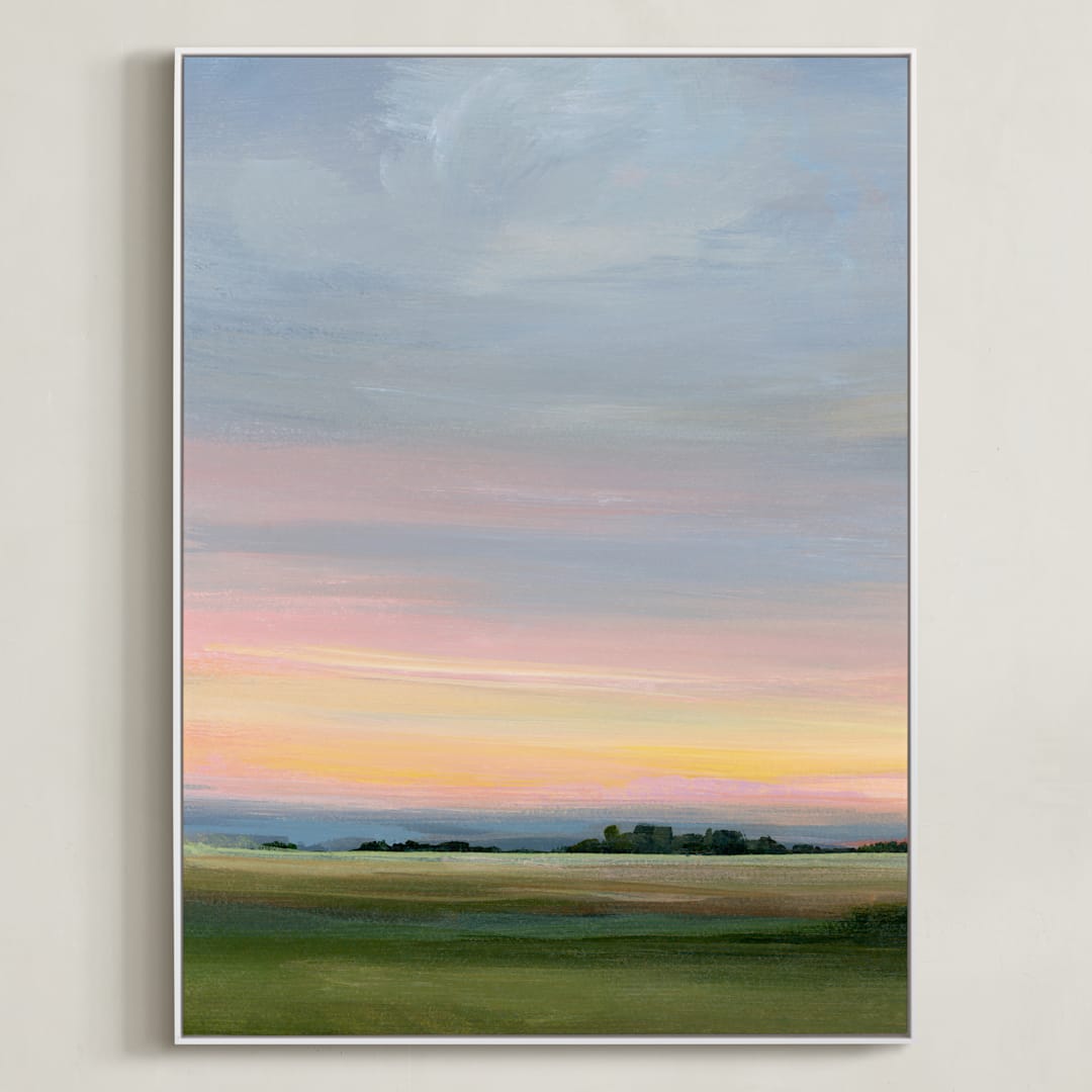 "Summer Glow I" - Art Print in Sunset by Nicole Walsh - Framed Canvas