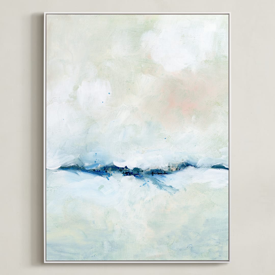"Solstice" - Art Print in Snow by Lindsay Megahed - Framed Canvas