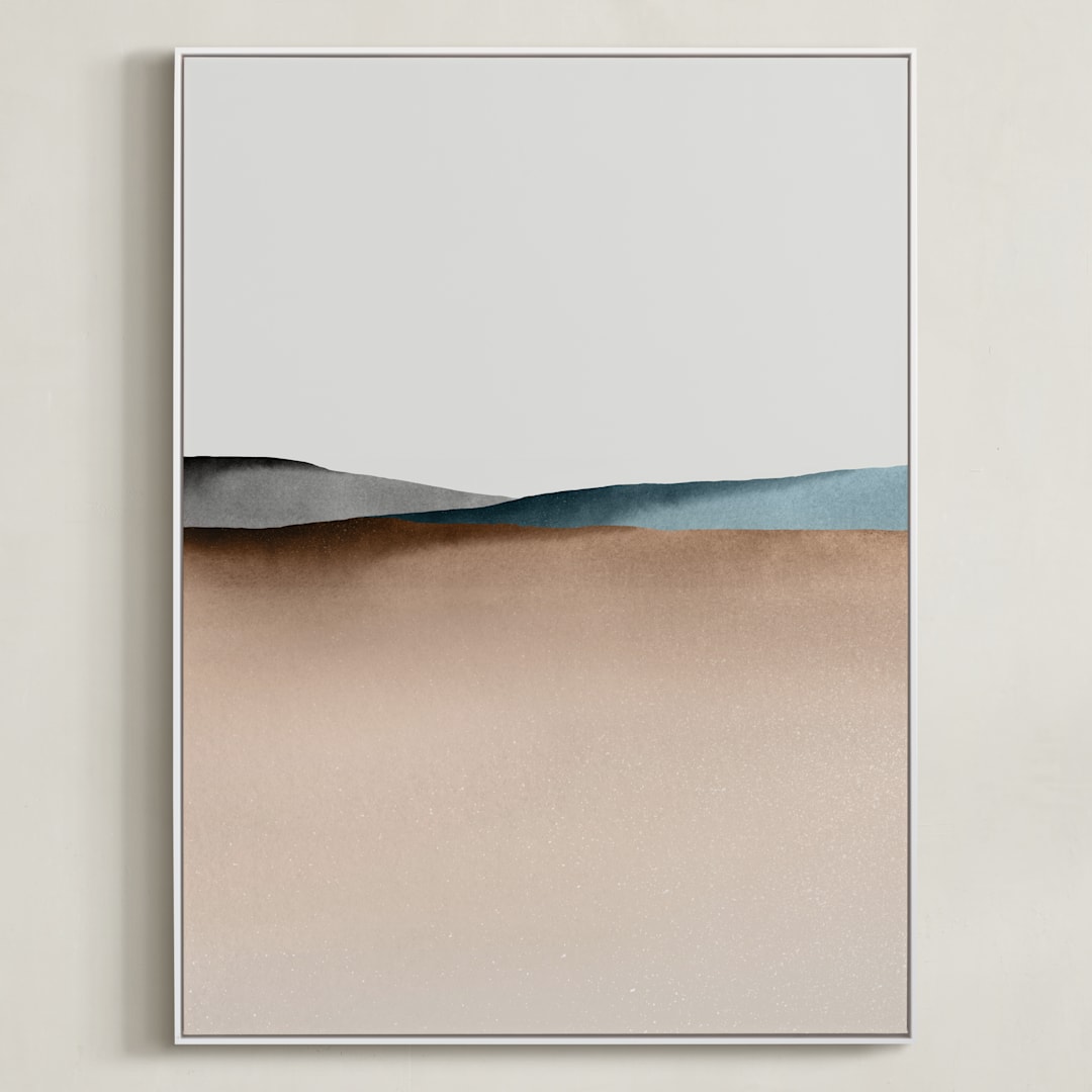 "Layered" - Art Print in earthy by Little Valley Studio - Framed Canvas