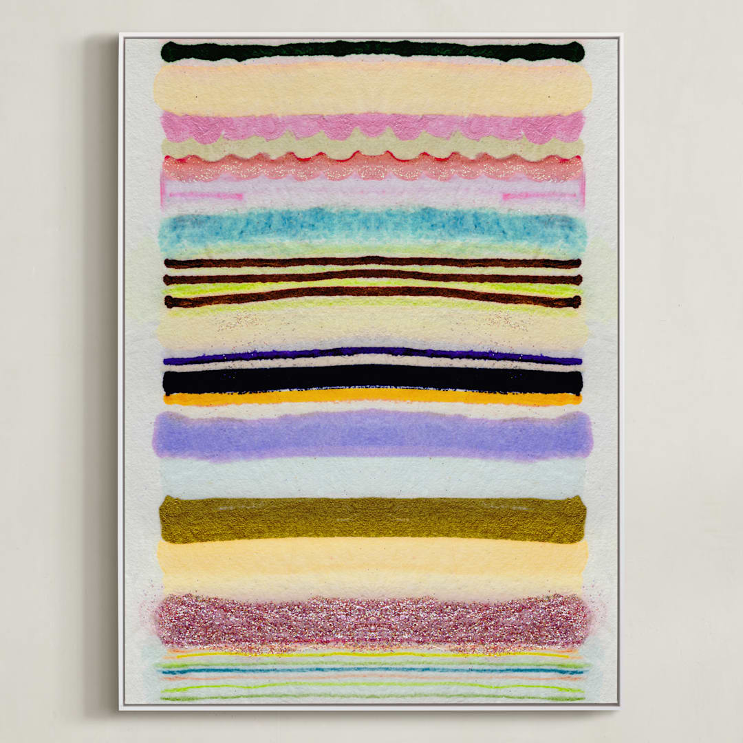 "So Much Love" - Art Print in Citrus by HAPI ART - Framed Canvas