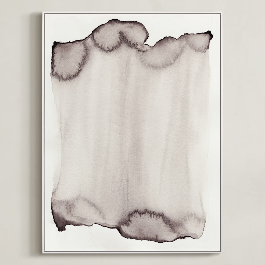 "Torched" - Art Print in Charcoal by Kaydi Bishop - Framed Canvas