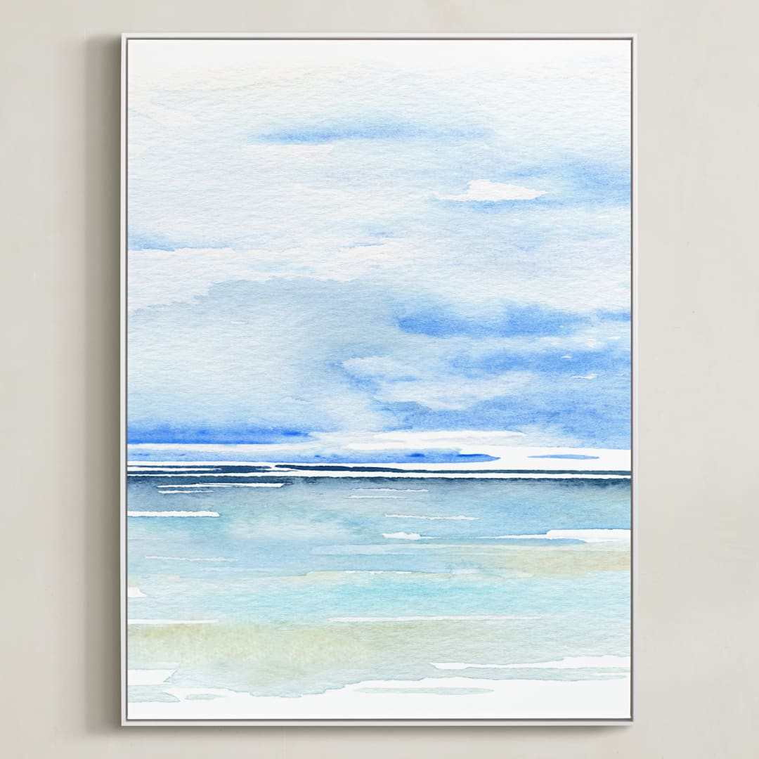 "Muse Triptych (center)" - Art Print in sea by Roberta Hoiness Art - Framed Canvas